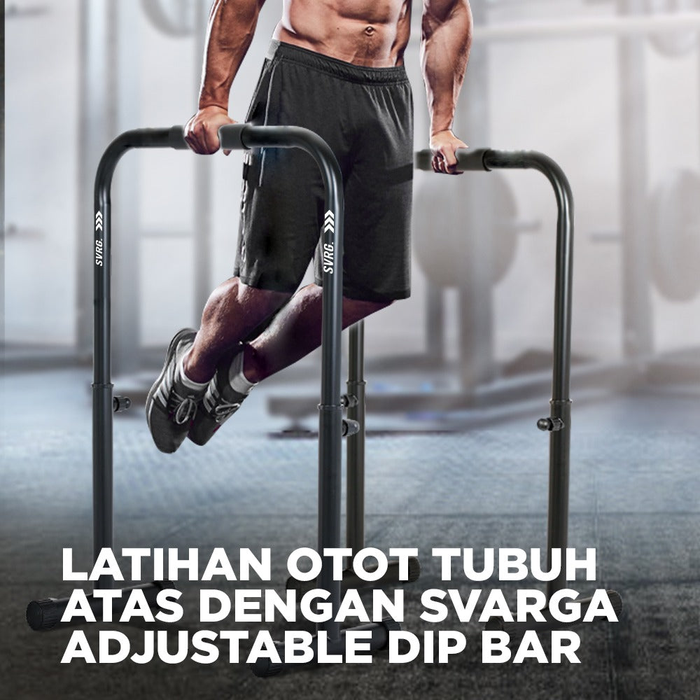 Latihan Otot Tubuh Atas Lebih Mudah dengan SVARGA Adjustable Dip Bar