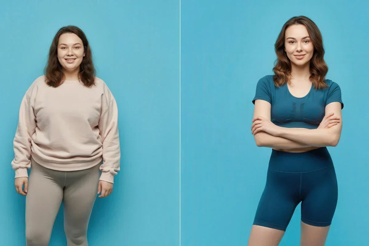 perbandingan sebelum dan sesudah program turun berat badan