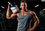 seorang laki-laki dengan tubuh atletis dengan memperhatikan protein di tubuhnya agar tampil maksimal