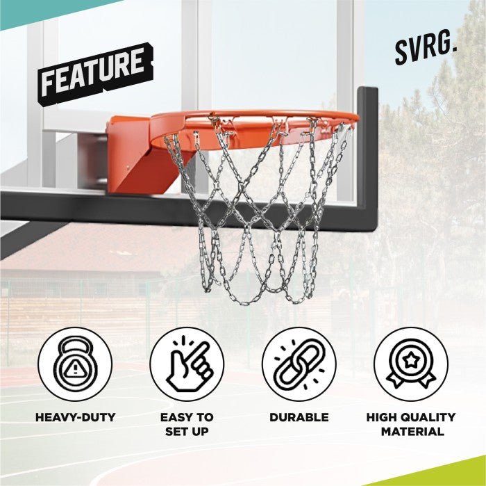 Basketball Steel Net Jaring Ring Basket Rantai Besi Satuan - 3