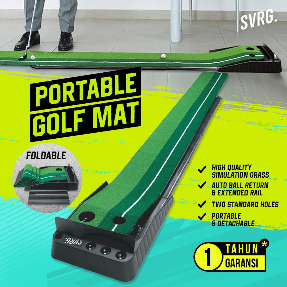 SVRG. Golf Putting Trainer Mat - Portable Golf Mat