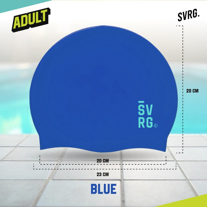 Swimming Cap - SVRG - Topi Renang Silikon Premium Anti Slip Waterproof Elastis untuk Dewasa & Anak