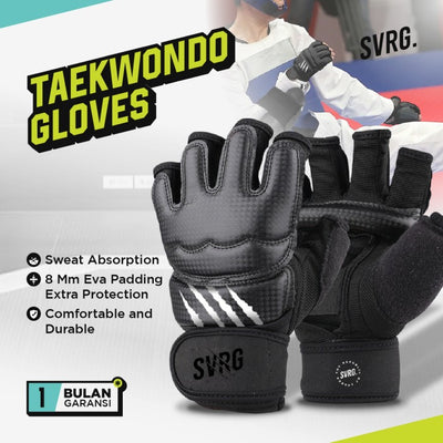 Hands Gloves Taekwondo Beladiri - Sarung Tangan Pelindung Setengah Jari Fighting