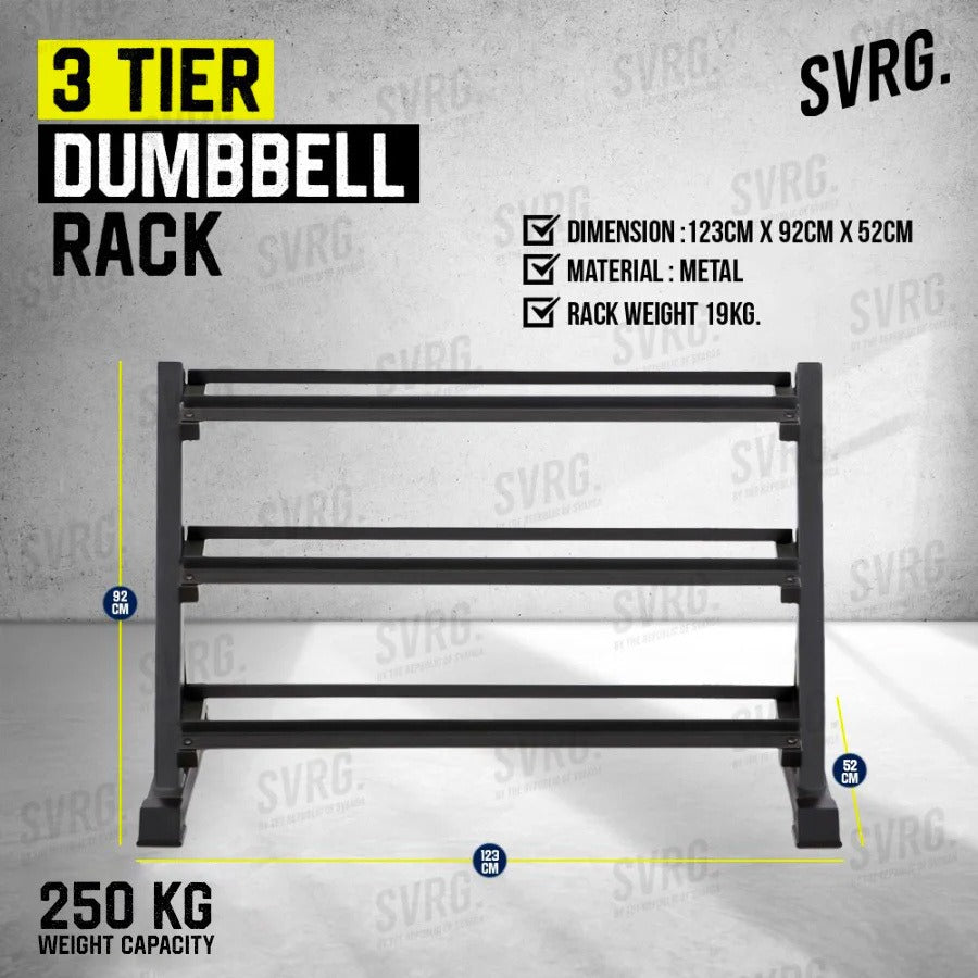 3 Tier Dumbbell Rack 10 Sets