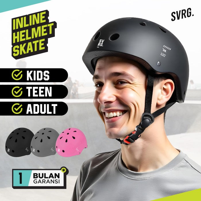 Inline Skate Helmet - SVRG - Helm Roller - Skate Board BMX Scooter Skuter - Helm Anak