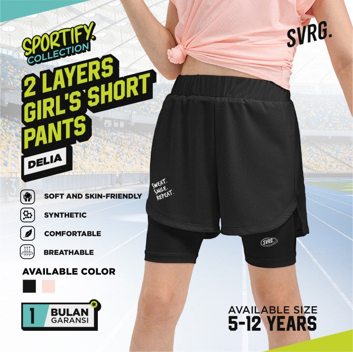 Delia Sports Short Pants Girls - Celana Olahraga Anak Perempuan