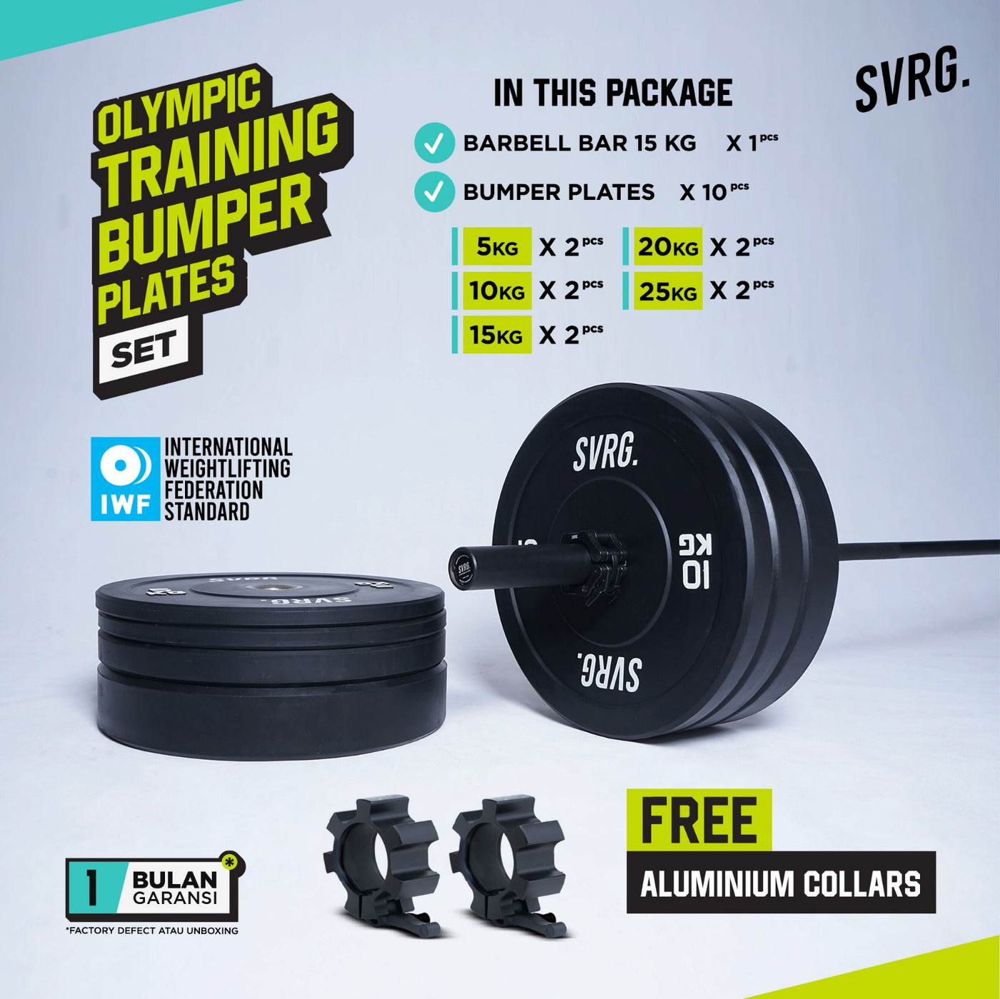 Olympic Barbell Set – Bar - Dumbbell - Bumper Plates