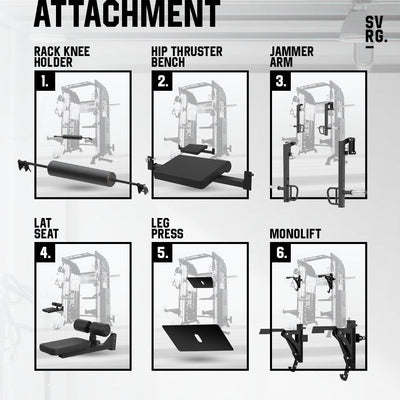 SMITH MACHINE KUROGANE ATTACHMENT - Daftar Attachment Smith Machine Multifungsi SVRG