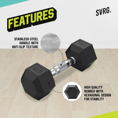 One Set of Hexagonal Dumbbell Black 105kg Package and Triangle Dumbbell Rack