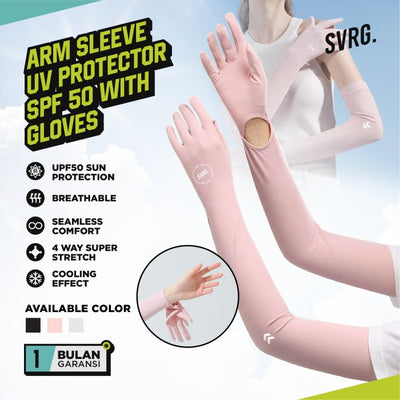 SVRG. Arm Sleeve UV Protector with Gloves Golf Arm Sleeve Golf Manset