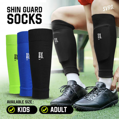 Shin Guard Soccer and Socks - SVRG - Alat Olahraga - Sport Fitness Gym - Pelindung Kaki - Sepak Bola - Futsal - Soccer Gear - Shin Pads - Leg Protector