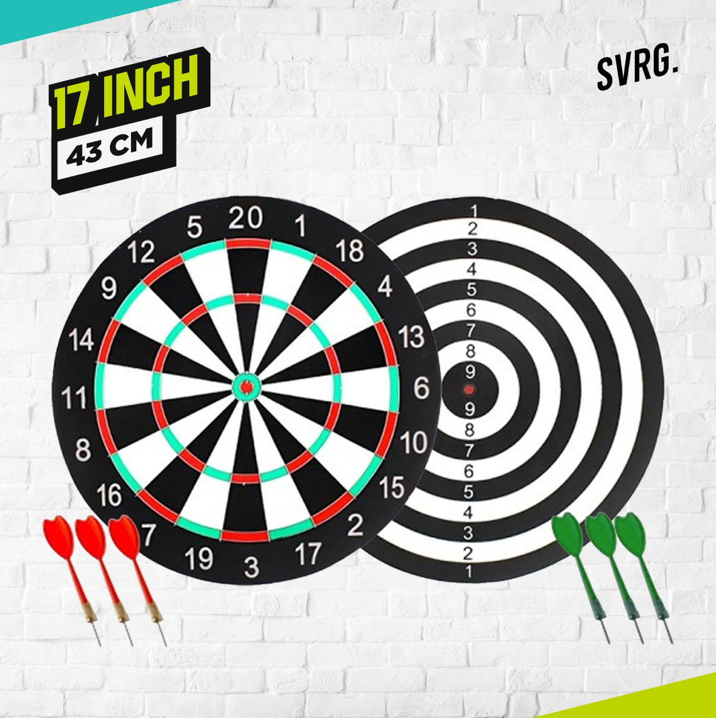 Dart Board Target Double Side