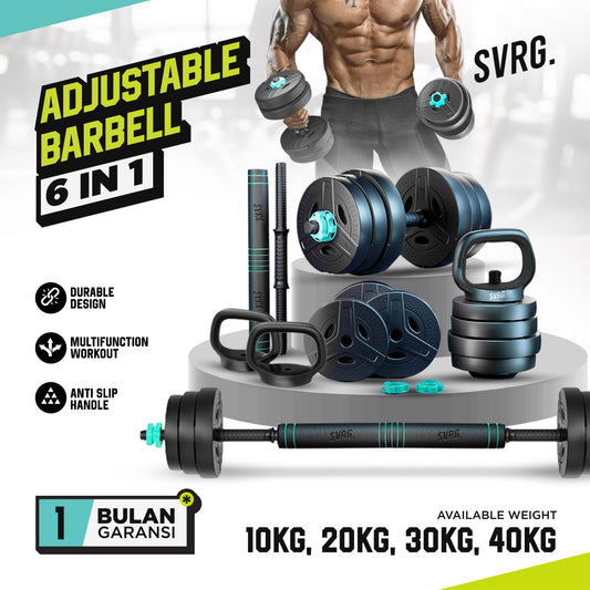 Adjustable Barbells 6 In 1