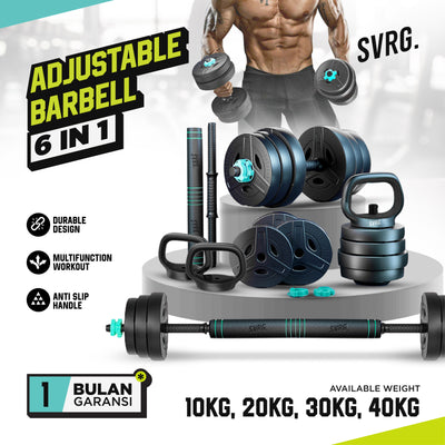 Adjustable Barbell 6 In 1