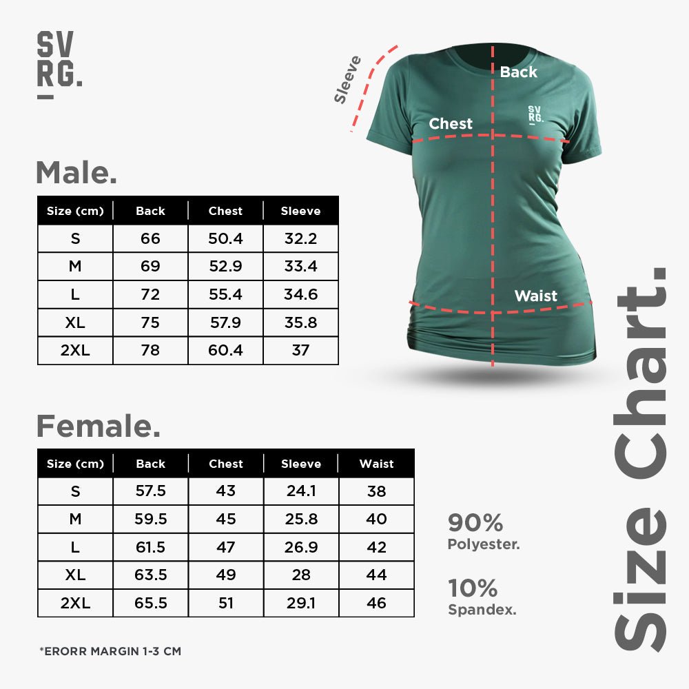 SVRG Sabi Shirt – Kaos Olahraga Sport Premium Dri-Fit Quick Dry Unisex Pria Wanita