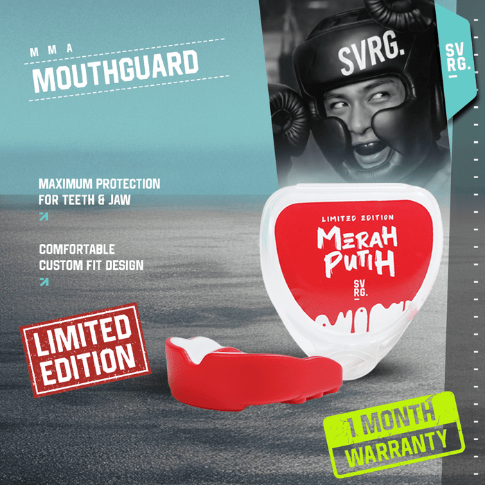 SVRG x PERBATI Limited Edition Merah Putih Mouthguard - Pelindung Gigi Boxing / MMA Training dengan Custom Fit
