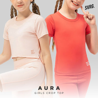 Aura Crop Top for Girls - Atasan Olahraga Anak Perempuan