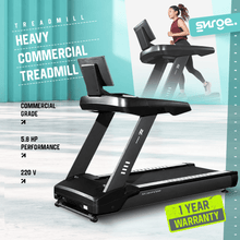 SURGE Heavy Commercial Treadmill Smart Screen – Electric Running Machine 5.8 HP