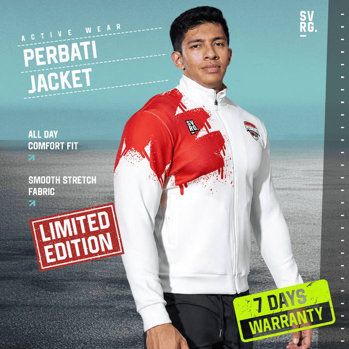 SVRG x PERBATI Training Jacket Active Wear Limited Edition | Jaket Olahraga Full Zip Scuba Unisex S-XXL