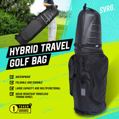Hybrid Travel Golf Bag With Top Hard PVC