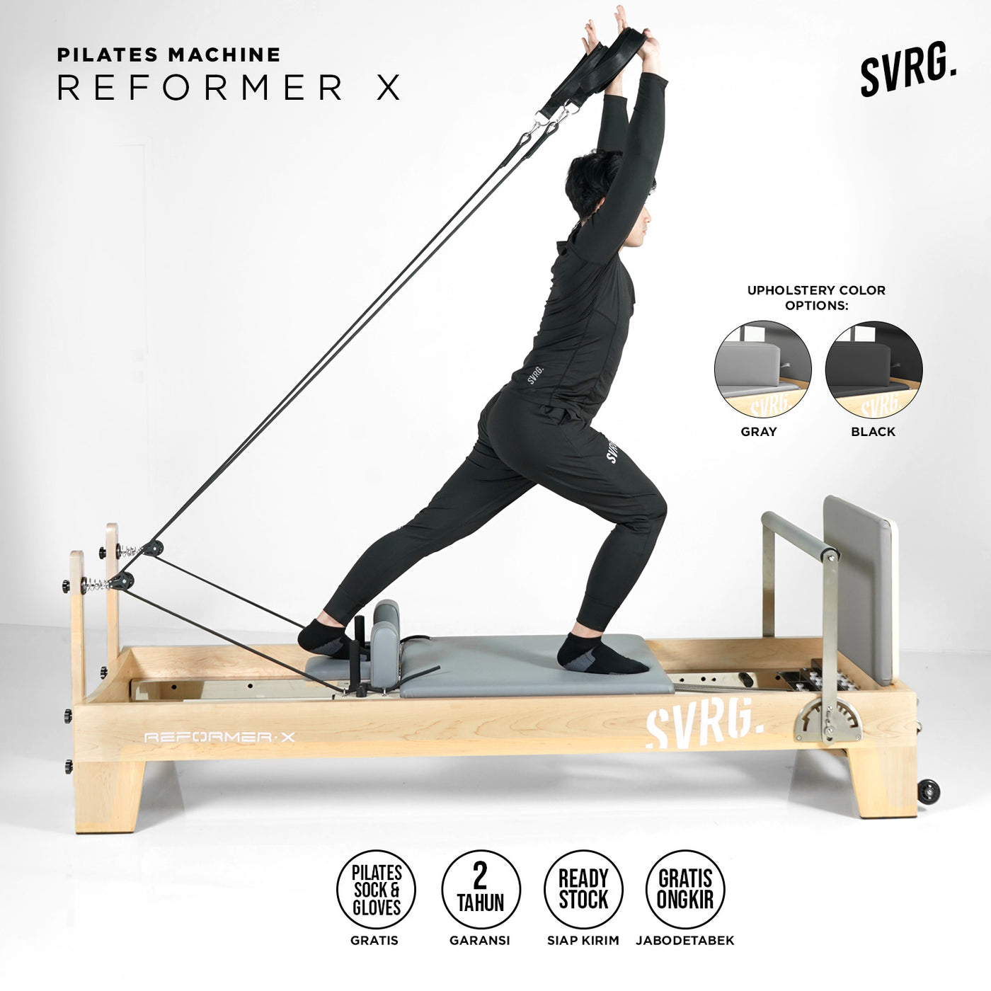 Pilates Reformer X - Training Exercise Free Socks and Gloves