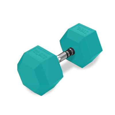 SVRG. Hexagonal Dumbbell Turquoise - Rubber Dumbbell Dumble Barbell