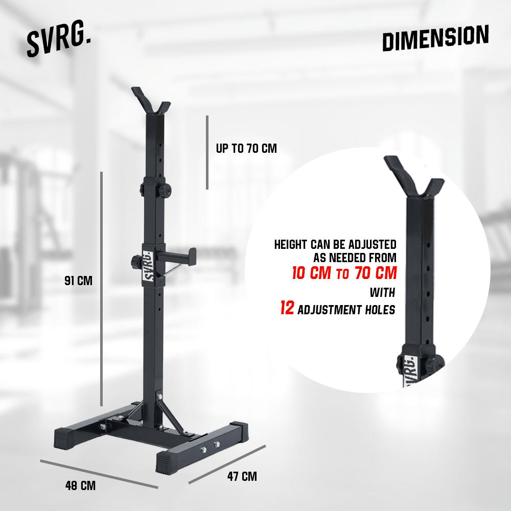 Sitting Squat Rack Squat Rack / Squat Stand Adjustable – Steel Rack Kuat untuk Gym – SVRG