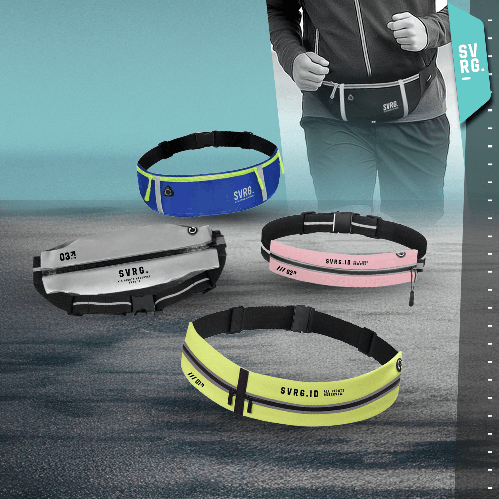Waist Bag - SVRG - Tas Pinggang - Tas Olahraga - Travel Bag - Compact Bag - Stylish Waist Bag - Tas Pria Wanita - Adjustable Strap