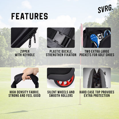 Hybrid Travel Golf Bag With Top Hard PVC