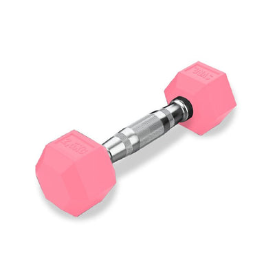 SVRG.  Hexagonal Dumbbell Pink - Rubber Dumbell Dumble Barbell