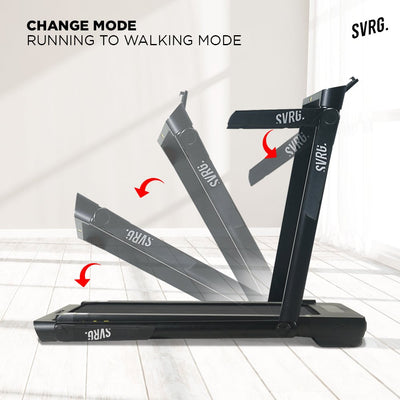 2 in 1 Foldable Treadmill and Walking Pad