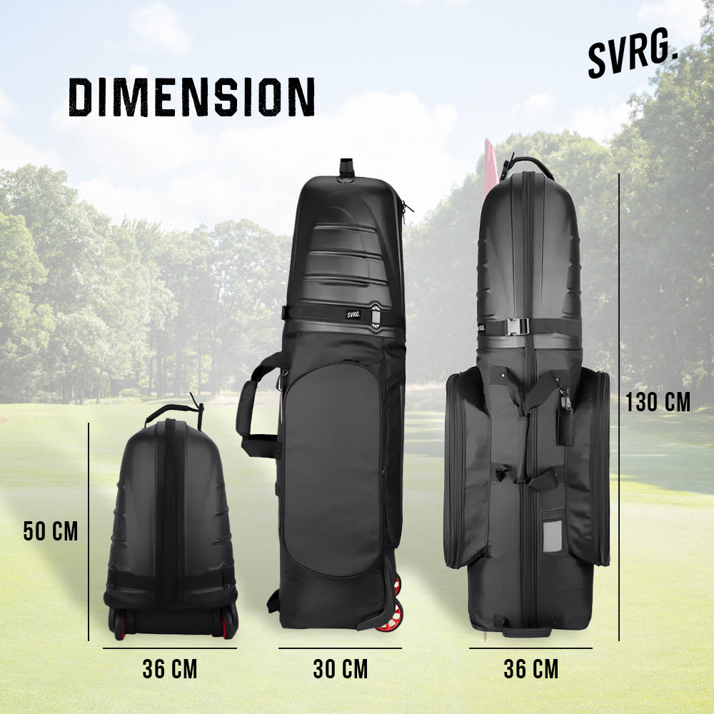 Hybrid Travel Golf Bag With Top Hard PVC