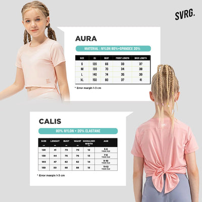 Aura Crop Top for Girls - Atasan Olahraga Anak Perempuan