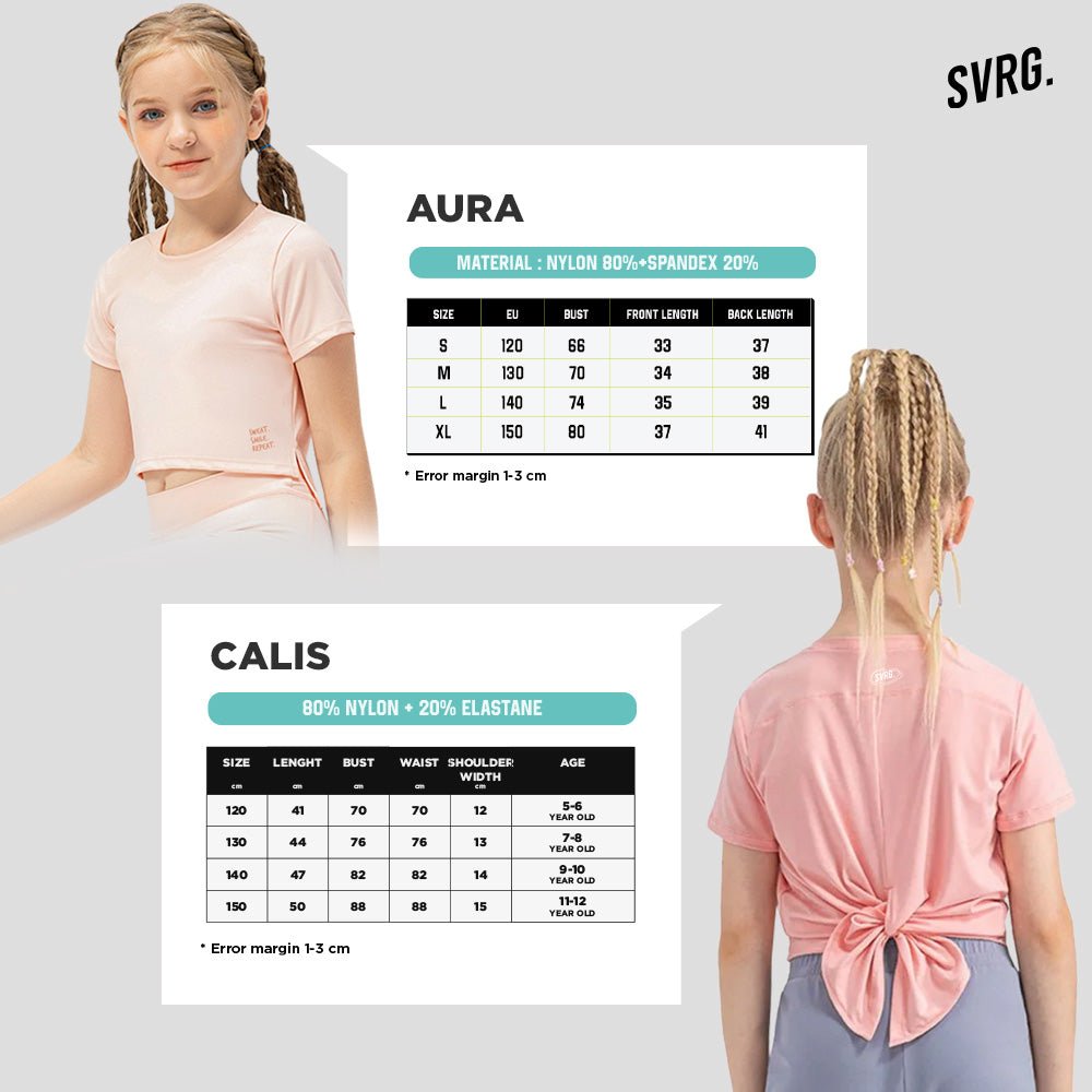 Aura Crop Top for Girls - Atasan Olahraga Anak Perempuan
