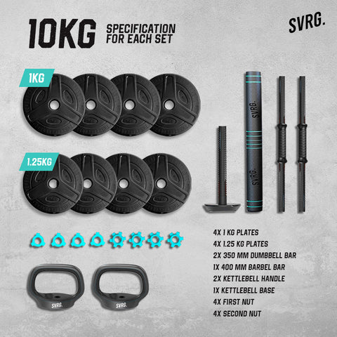 Adjustable Barbell 6 In 1 - 8