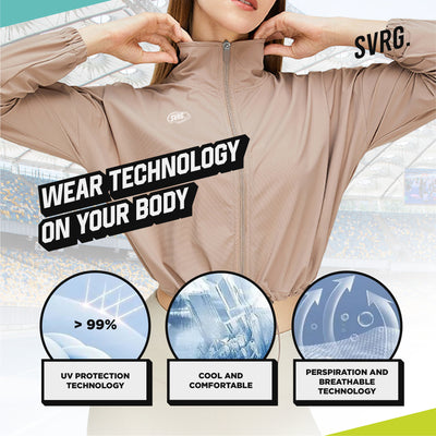 SVRG. Erine Crop Top Jacket - Women's Slim Fit Sport Jacket