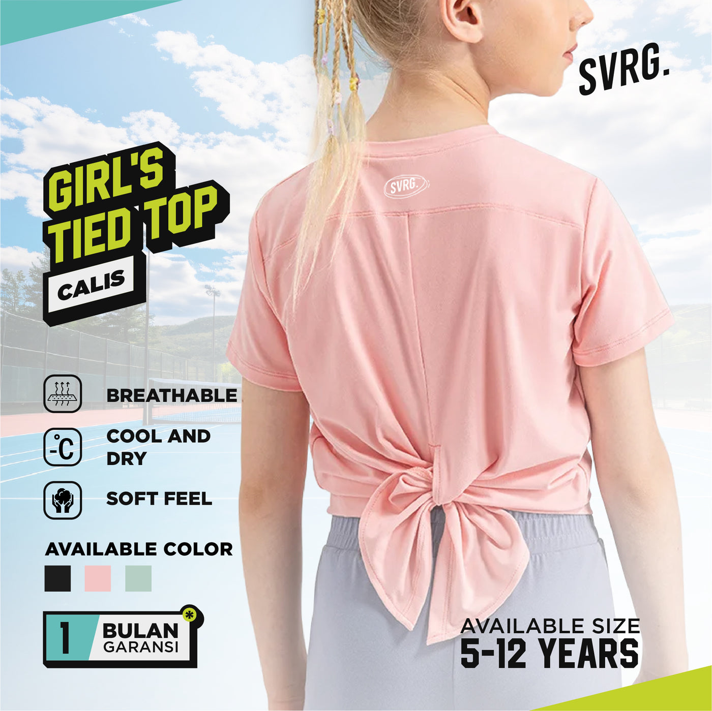 Calis Top for Girls - Girls Sports Tops