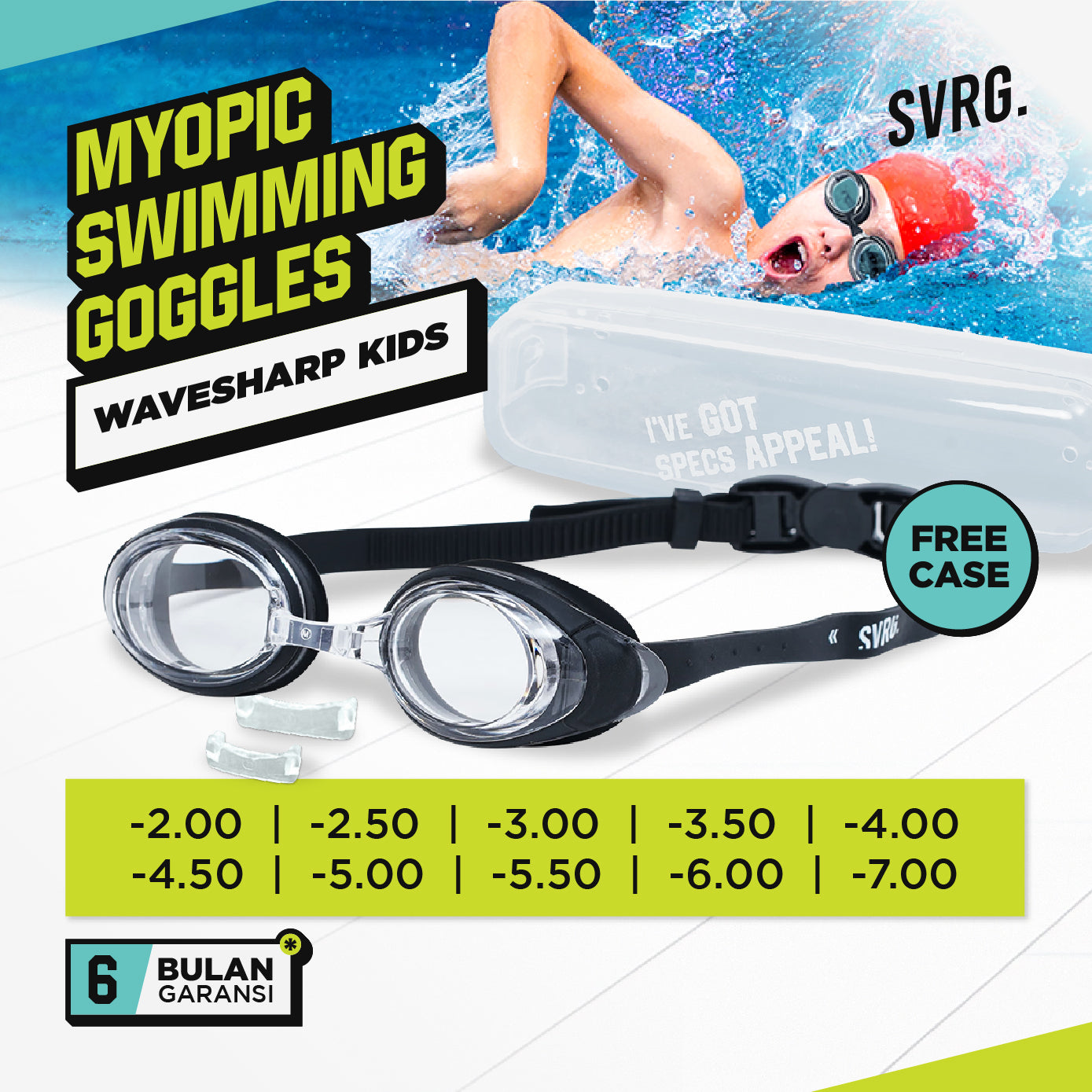 WaveSharp Kids Swimming Goggles