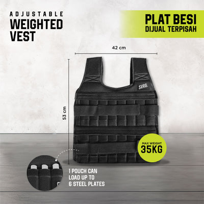 SPECIAL BUNDLE STRENGTH ARMOR SET - Adjustable Vest 35Kg - Adjustable Weighted Arm - Steel Plate