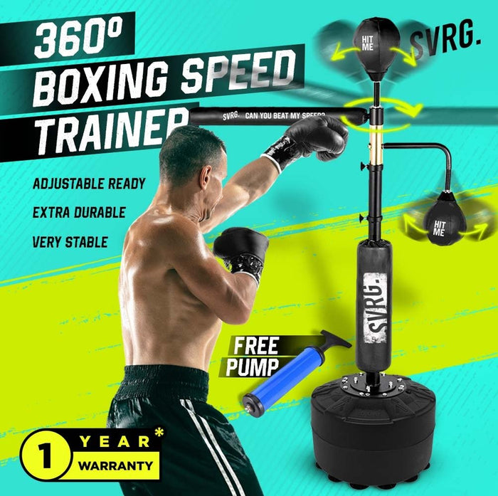 SVRG Boxing Speed Trainer 360° – Samsak Berdiri (Sparbar) Spinning Bar / Reflect Bar untuk Latihan Tinju