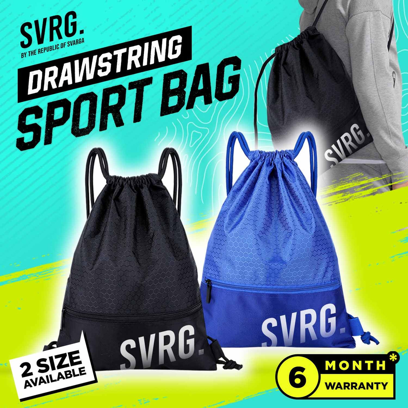 Drawstring Sport Bag - Tas Serut - Tas Olahraga