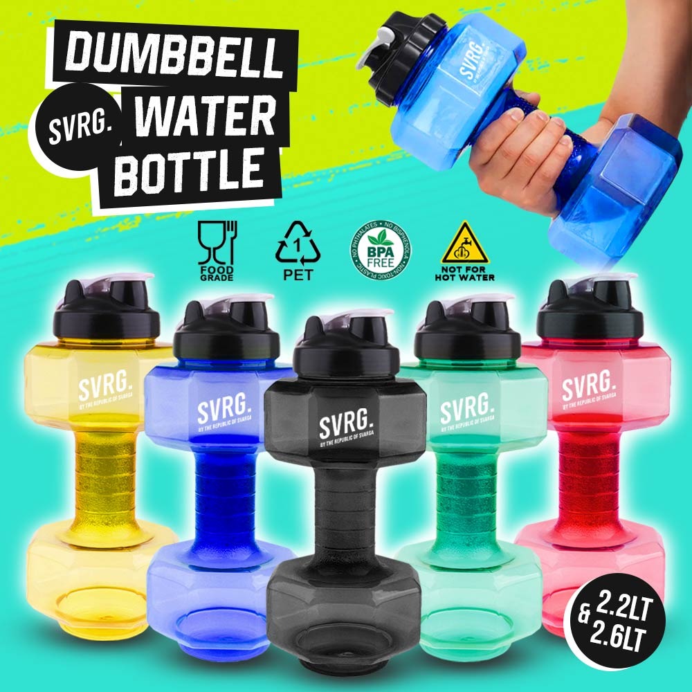 Dumbbell Water Bottle -  Botol Minum Sport - Dumbell Barbel