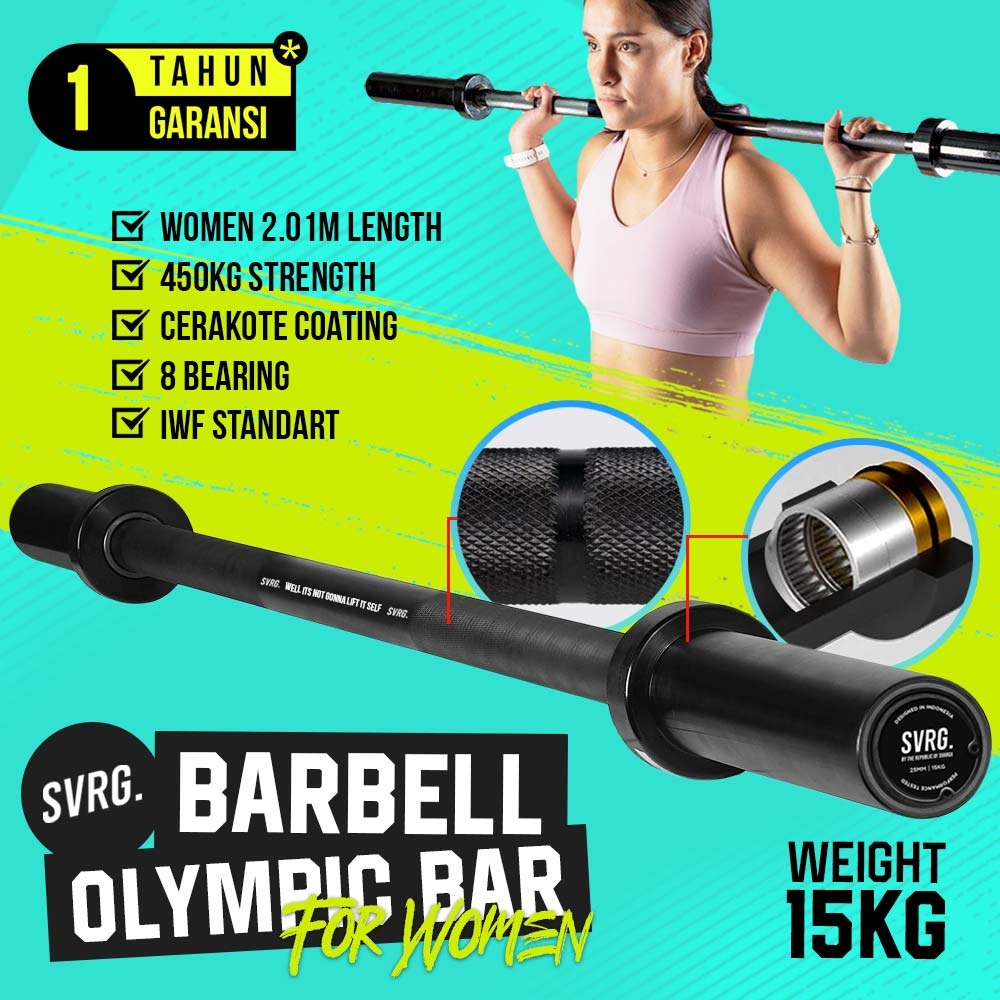 Barbell Olympic Bar 15Kg Women