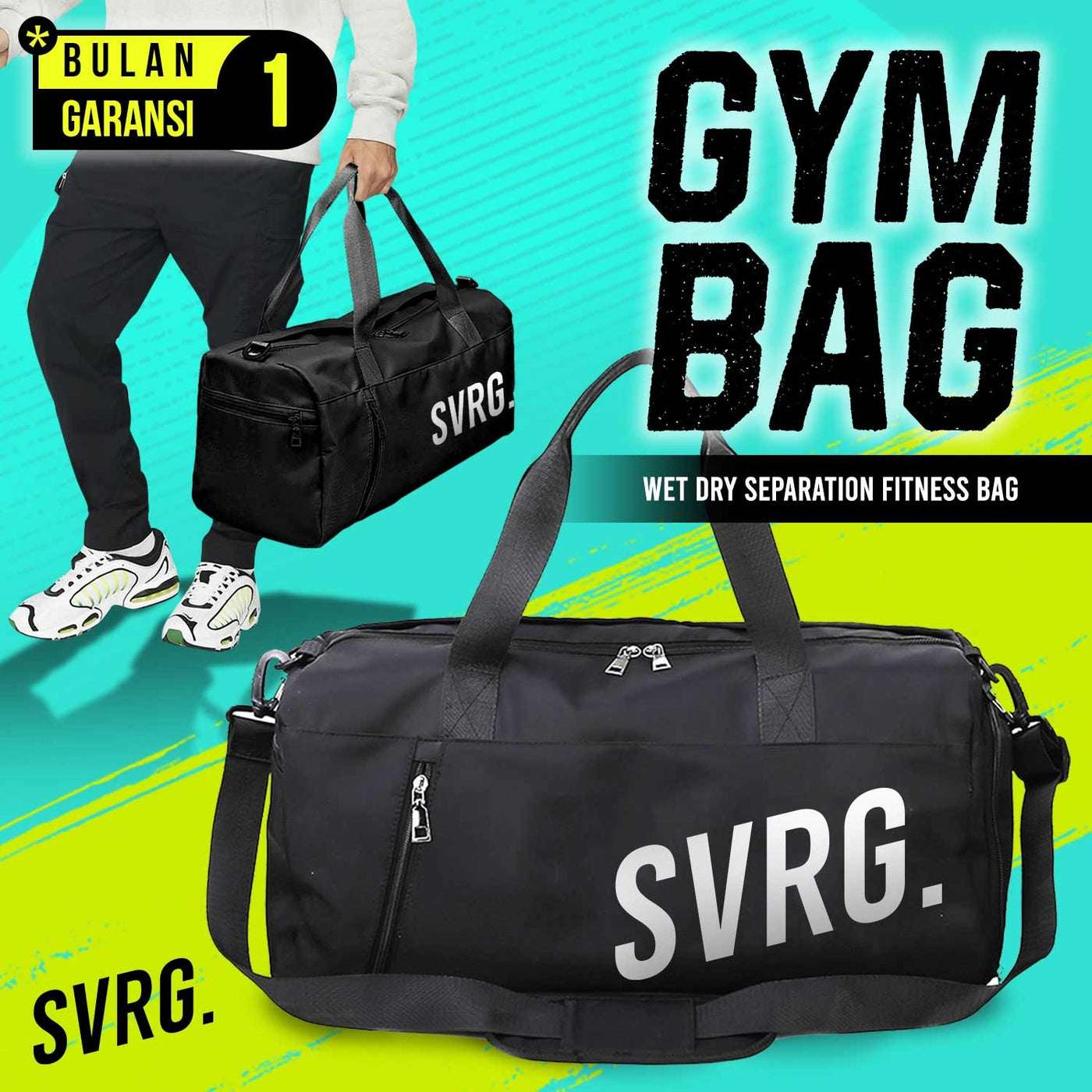 Gym Bag - Tas Olahraga - Travel Bag - Gym & Fitness