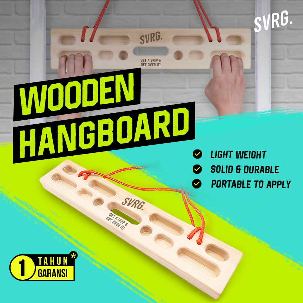 SVRG. Wooden Hangboard - Climbing Fingerboard -  Papan Panjat