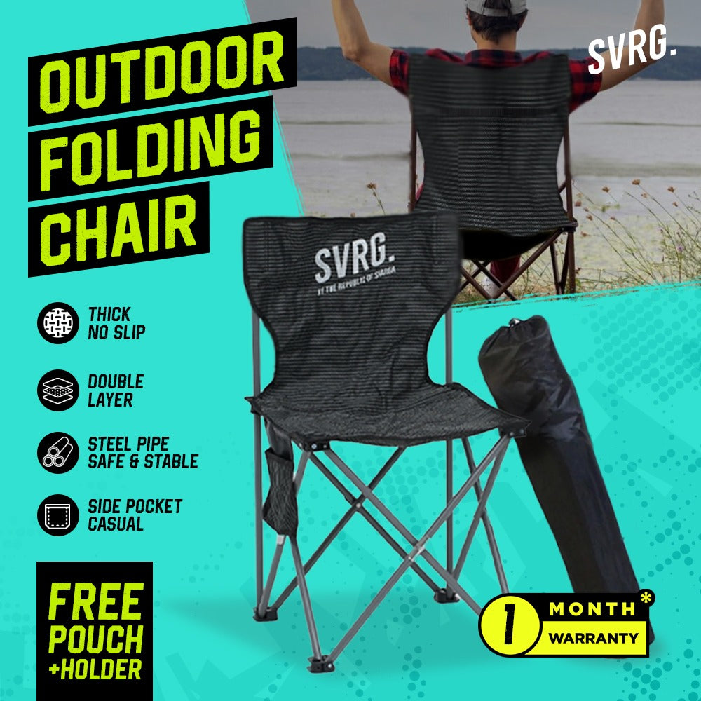 SVRG. Outdoor Folding Chair - Portable Camping Chair - Kursi Lipat