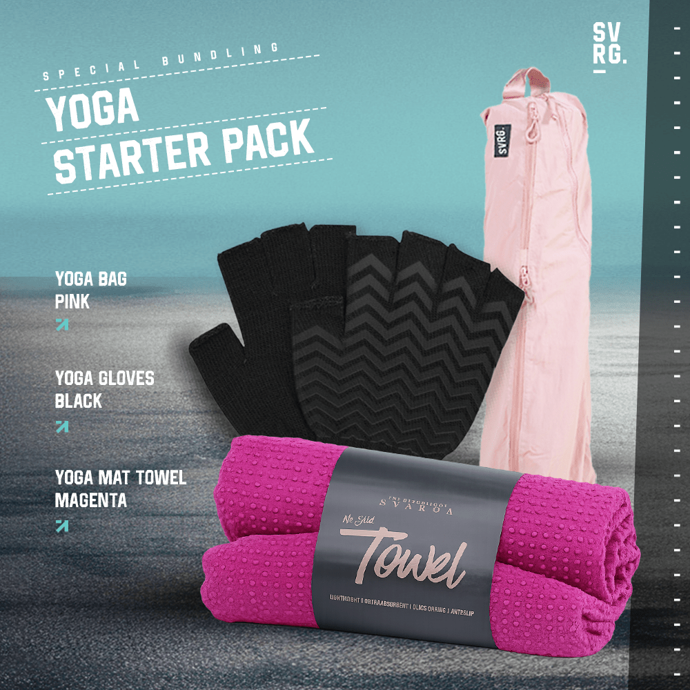 Yoga Starter Set - Yoga Bag - Yoga Gloves - Yoga Mat Towel