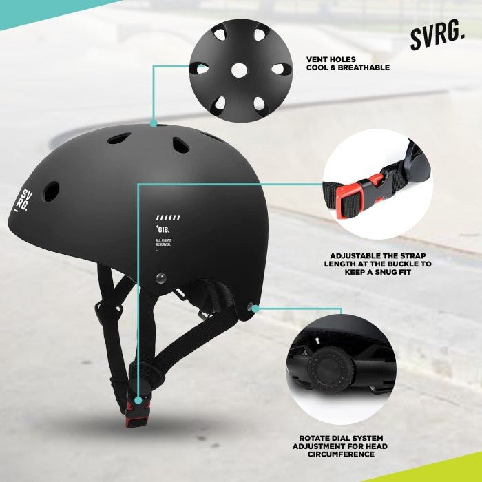 Inline Skate Helmet - SVRG - Helm Roller - Skate Board BMX Scooter Skuter - Helm Anak - 5