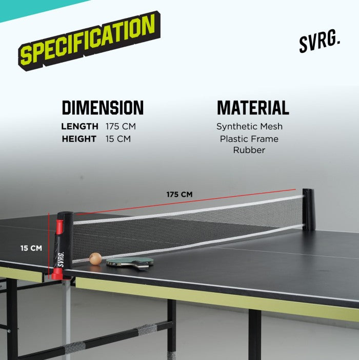 SVRG. Adjustable Net Portable Table Tennis Net 175cm Length