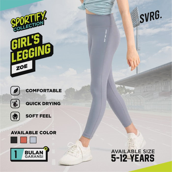 Zoe Yoga Pants for Girls - Compression Leggings - Kids Sports Pants